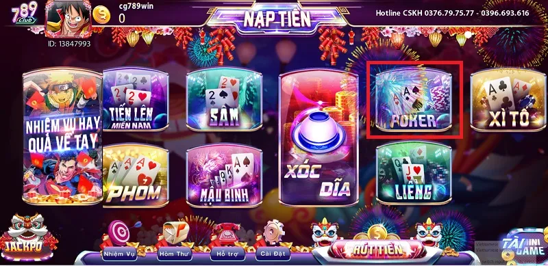 Game bài poker 789 club